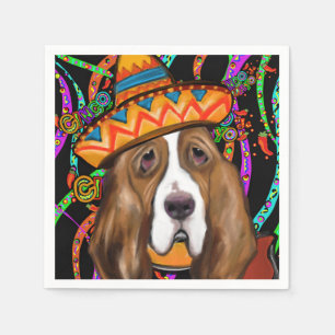 BASSET HOUND NAPKIN
