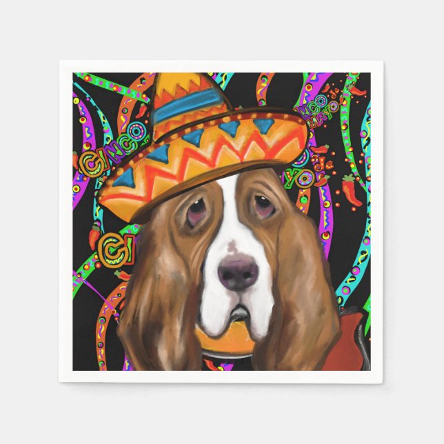BASSET HOUND NAPKIN (Front)