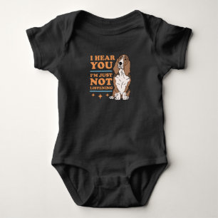 Basset Hound Not Listening   Dog Basset Hounds Baby Bodysuit