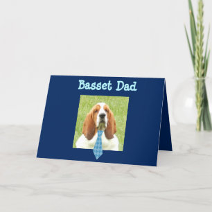 Basset Hound on Father's Day Card
