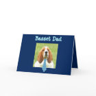 Basset Hound on Father's Day Card