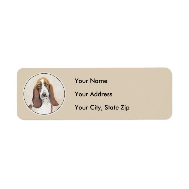 Basset Hound Painting - Cute Original Dog Art (Front)