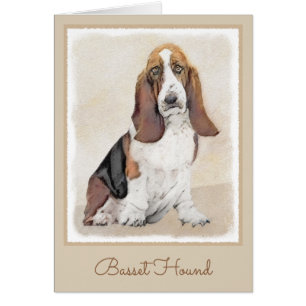 Basset Hound Painting - Cute Original Dog Art