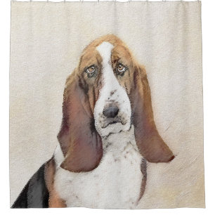 Basset Hound Painting - Cute Original Dog Art