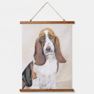 Basset Hound Painting - Cute Original Dog Art Hanging Tapestry
