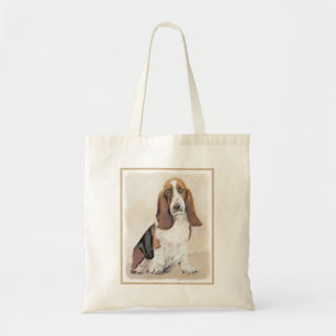 Basset Hound Painting - Cute Original Dog Art Tote Bag