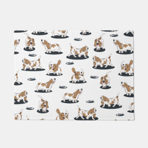 Basset Hound Pattern Doormat