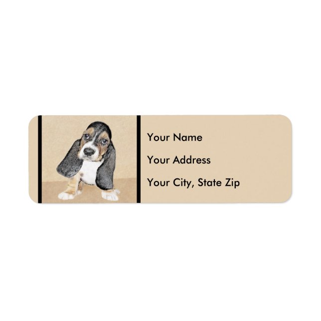 Basset Hound Peinture Chiot - Art Chien original (Devant)