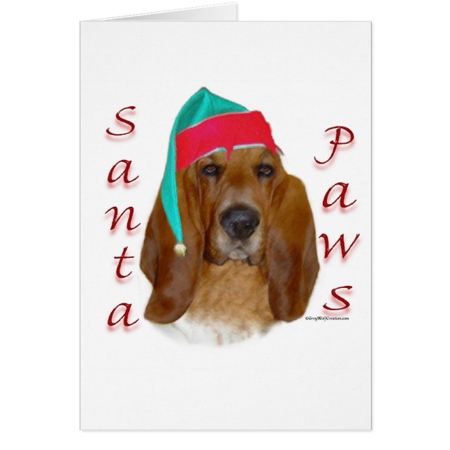 Basset Hound Père Noël Paws (Devant)
