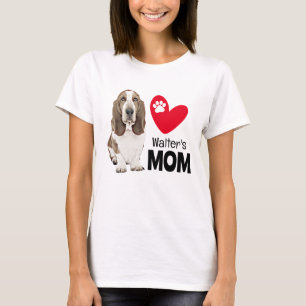 Basset Hound Personalized Mom T-Shirt