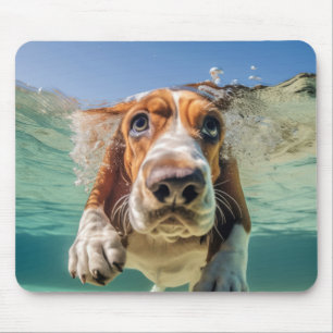 Basset Hound Pet Dog Animal Fun Playing Mouse Pad