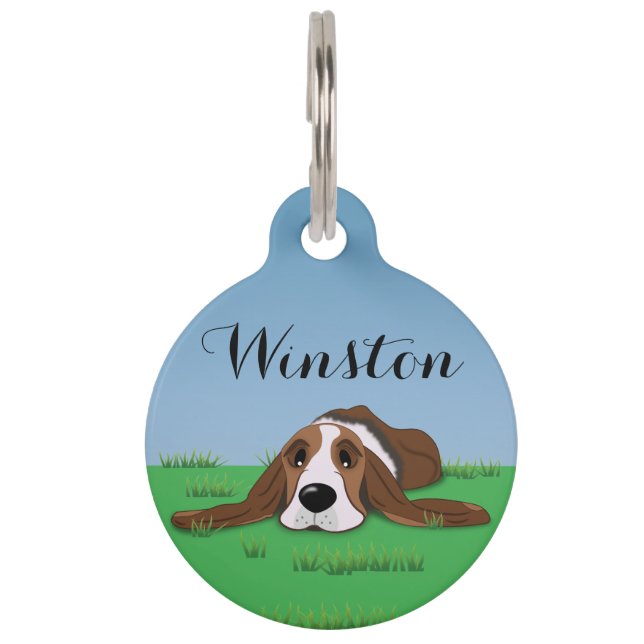 Basset Hound Pet Tag (Front)