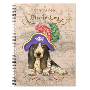 Basset Hound Pirate Notebook