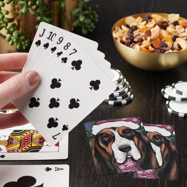 BASSET HOUND  PLAYING CARDS (In Situ)
