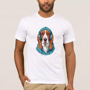 Basset Hound Portant un Sweat - shirt à capuche am