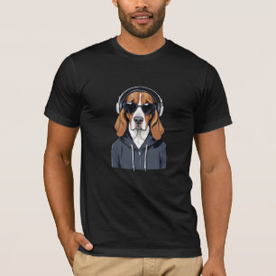 Basset Hound Portant un Sweat - shirt à capuche am