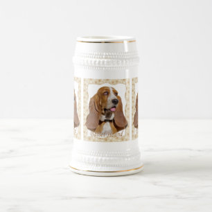 Basset Hound Portrait Stein