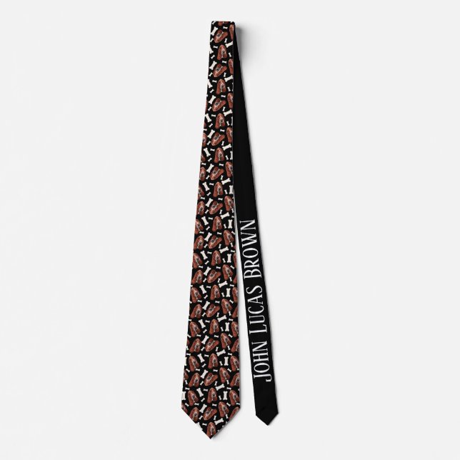 Basset Hound Print Neck Tie (Front)