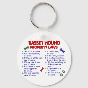 BASSET HOUND Property Laws 2 Keychain