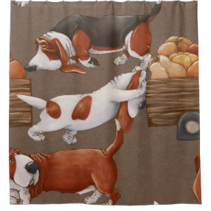 Basset Hound Pumpkin Harvest Pattern