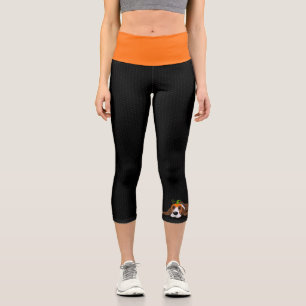 Basset Hound Pumpkin Hat Leggings