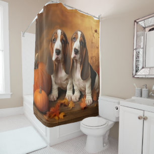 Basset Hound Puppy Autumn Delight Pumpkin 