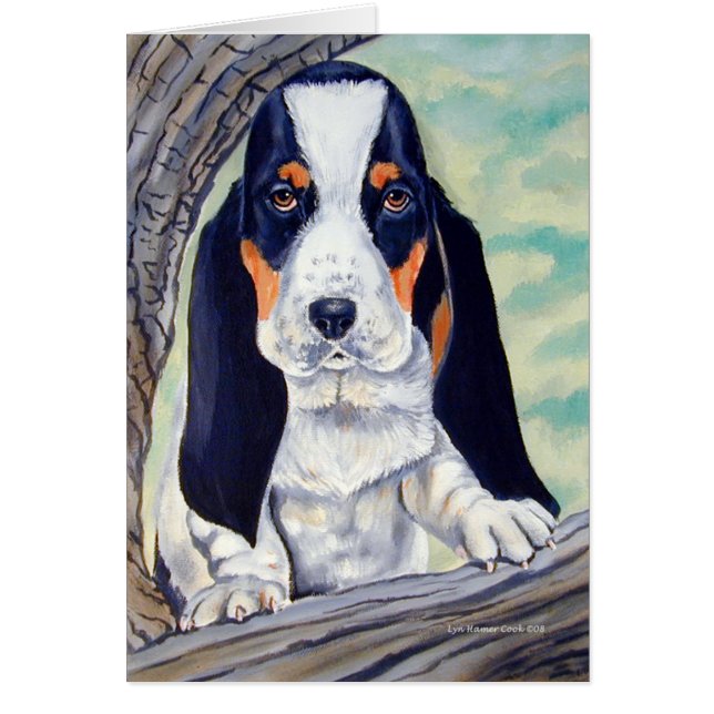 Basset Hound Puppy Cards (Front)