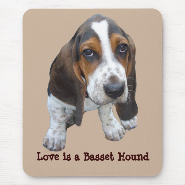 Basset Hound Puppy Mousepad (Front)