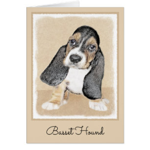 Basset Hound Puppy Painting - Original Dog Art
