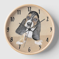 Basset Hound Puppy Painting - Original Dog Art