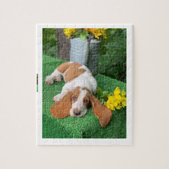 Basset hound puppy puzzle (Vertical)