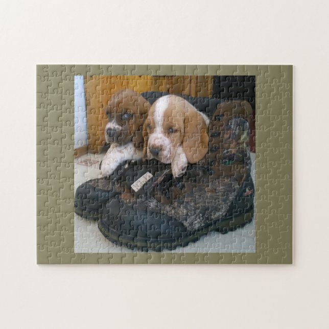 Basset hound puppy puzzle (Horizontal)