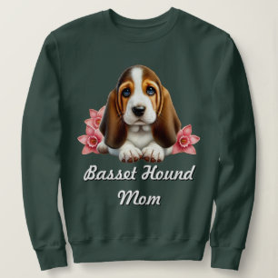 Basset Hound Puppy With Flowers Sweatshirt