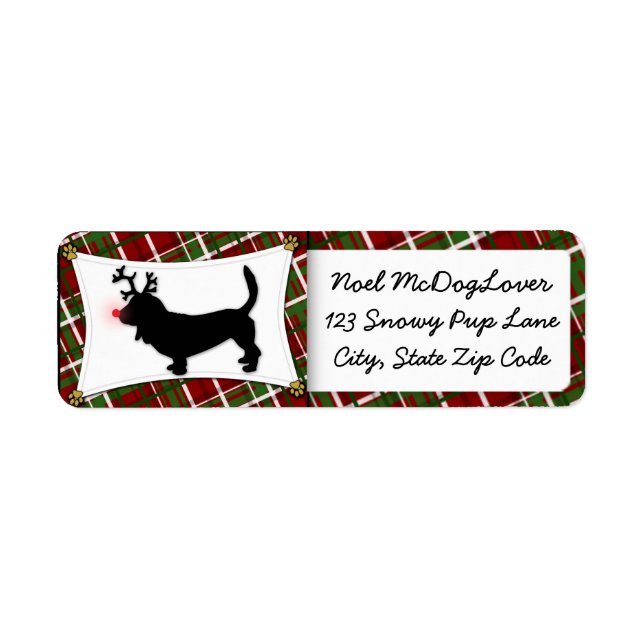 Basset Hound Reindeer Christmas (Front)