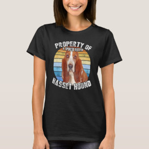 Basset Hound Retro Property Of T-Shirt