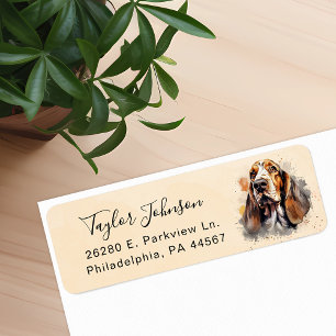 Basset Hound Return Address Label
