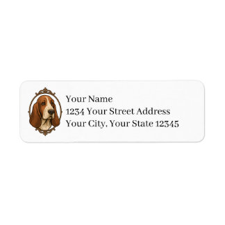 Basset Hound Return Address Labels