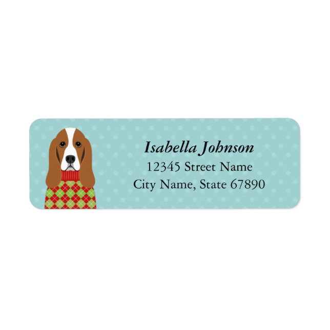 Basset Hound Return Address Labels (Front)