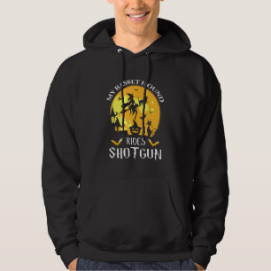 Basset Hound Rides Shotgun Dog Hoodie