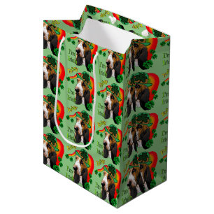 Basset Hound Saint Patricks Day Medium Gift Bag