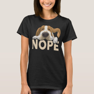 Basset-Hound Shirt Nope Not Today Funny Mom Dad Lo