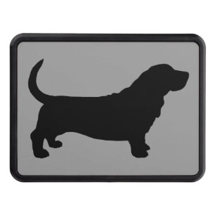 Basset Hound Silhouette Trailer Hitch Cover