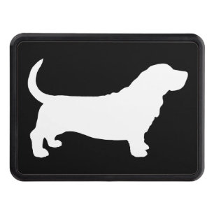 Basset Hound Silhouette Trailer Hitch Cover