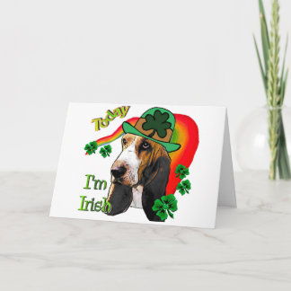 Basset Hound St. Patricks Day Card
