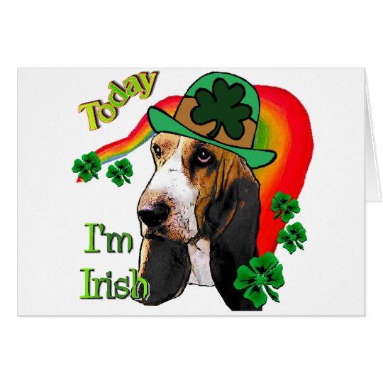 Basset Hound St. Patricks Day Card