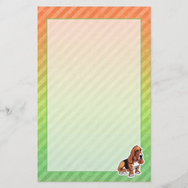 Basset Hound Stationery (Front)