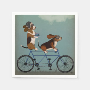 Basset Hound Tandem Napkin