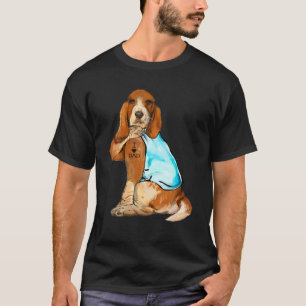 Basset Hound Tattoos I Love Dad Dog Lover Gift T-Shirt