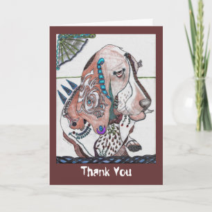 Basset Hound Thank You Card