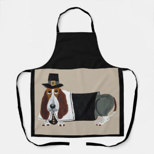 Basset Hound Thanksgiving Pilgrim Apron